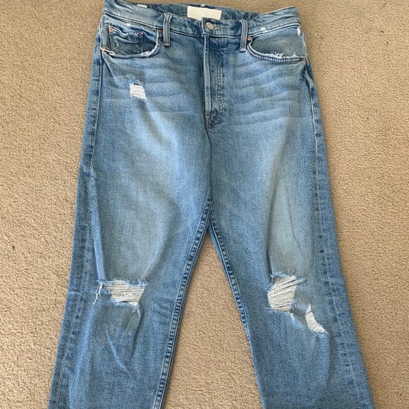 MOTHER Denim - MOTHER Tomcat Light Blue Boyfriend Jeans